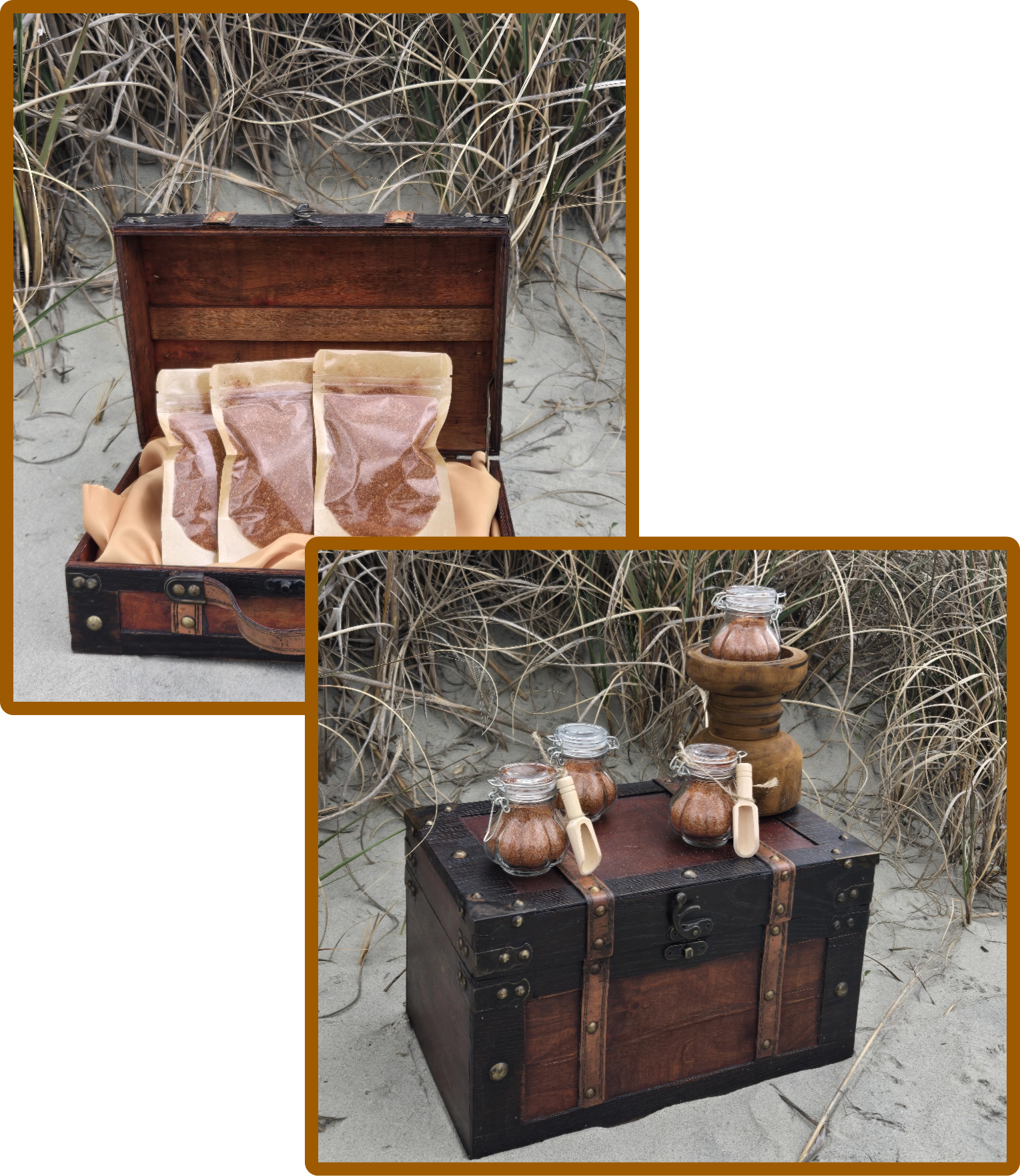 Seasoning jars in chest